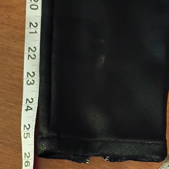 Express Black Faux Leather Pants. Size Small. Great Zippers For Extra Fun. - Picture 11 of 12